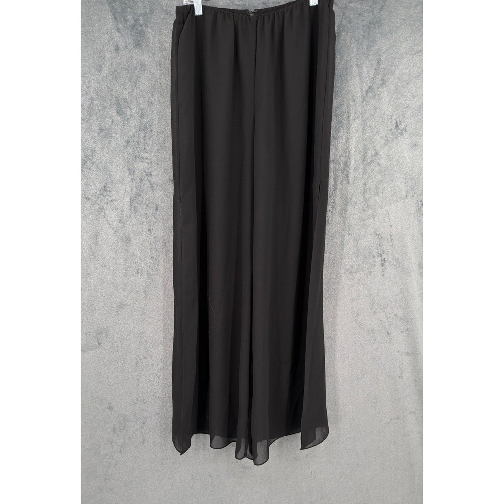 Alex Evenings Pants Women Size S Chiffon Overlay Wide Leg Evening Party Dressy